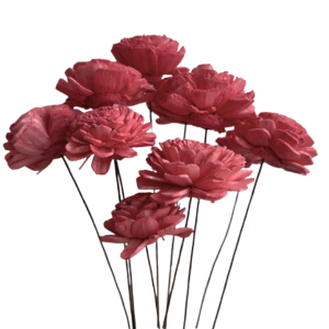 Red Sola Flower | Flower Size 4 CM